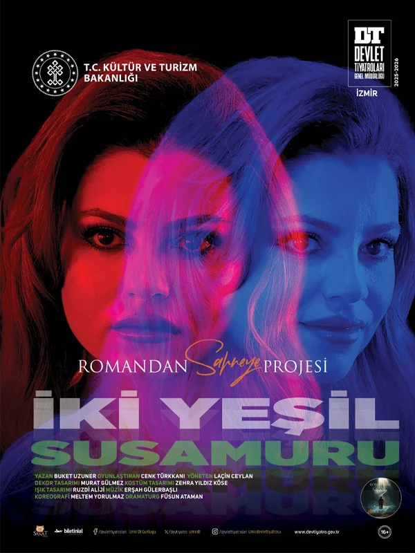İKİ YEŞİL SUSAMURU (75. YIL ROMANDAN SAHNEYE PROJESİ) afişi